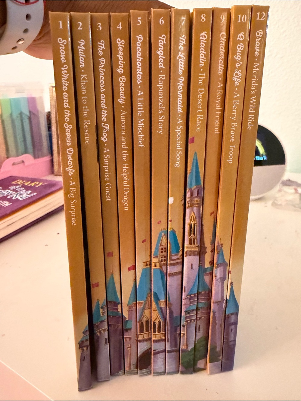 Disney Gold and Blue Castle Storybook Collection
